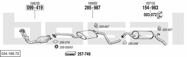 Bosal 034.189.72 Exhaust system 03418972