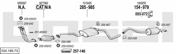  034.189.73 Exhaust system 03418973