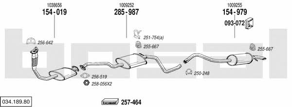 Bosal 034.189.80 Exhaust system 03418980