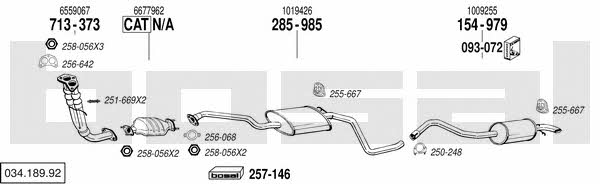 Bosal 034.189.92 Exhaust system 03418992