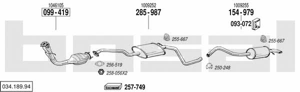 Bosal 034.189.94 Exhaust system 03418994