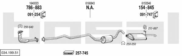  034.199.51 Exhaust system 03419951