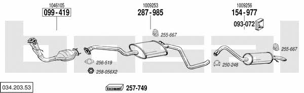  034.203.53 Exhaust system 03420353