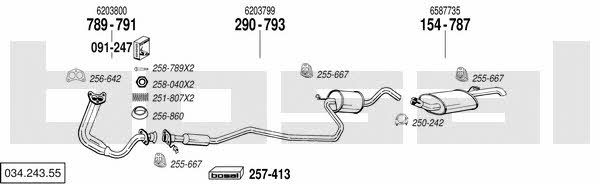 034.243.55 Exhaust system 03424355