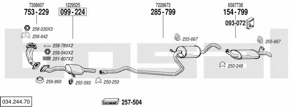  034.244.70 Exhaust system 03424470