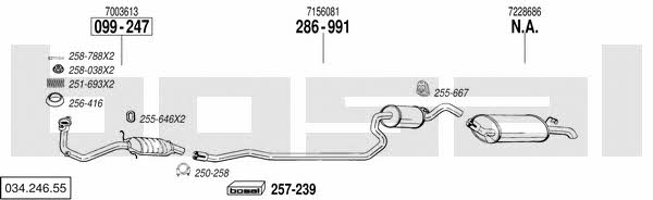 Bosal 034.246.55 Exhaust system 03424655