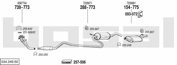  034.249.50 Exhaust system 03424950