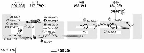 Bosal 034.249.59 Exhaust system 03424959