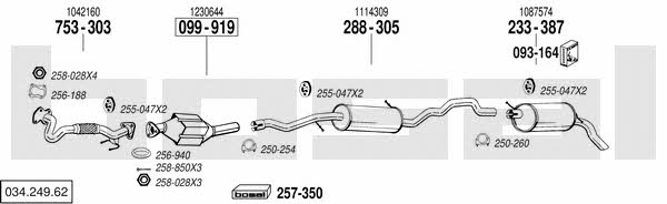 Bosal 034.249.62 Exhaust system 03424962
