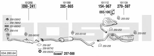  034.280.64 Exhaust system 03428064