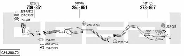  034.280.72 Exhaust system 03428072