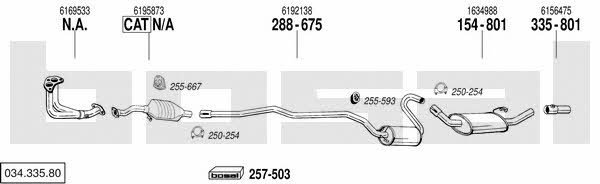  034.335.80 Exhaust system 03433580