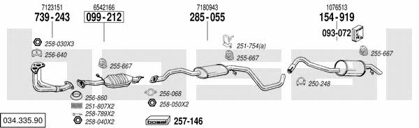  034.335.90 Exhaust system 03433590
