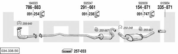  034.338.50 Exhaust system 03433850
