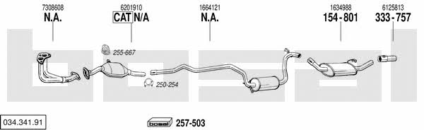 Bosal 034.341.91 Exhaust system 03434191