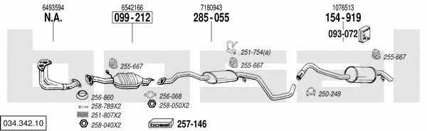  034.342.10 Exhaust system 03434210