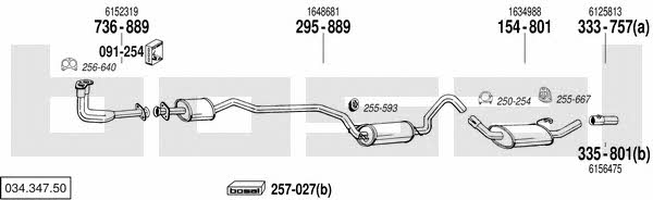 Bosal 034.347.50 Exhaust system 03434750