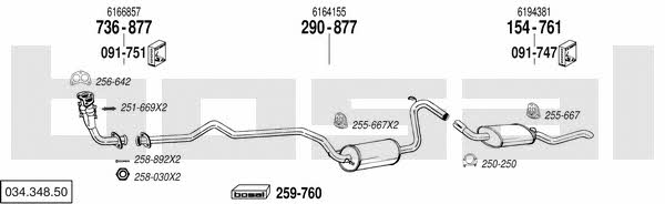 Bosal 034.348.50 Exhaust system 03434850