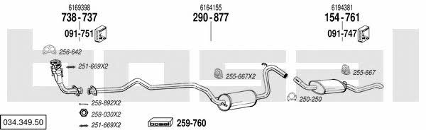  034.349.50 Exhaust system 03434950