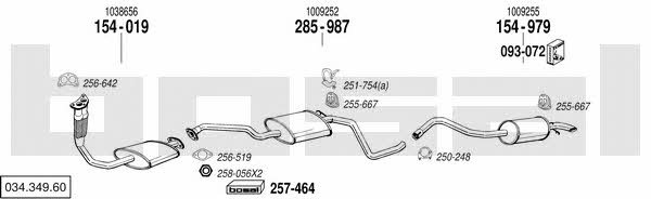 Bosal 034.349.60 Exhaust system 03434960