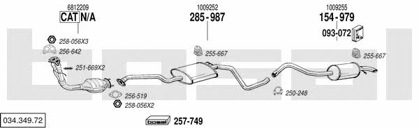 Bosal 034.349.72 Exhaust system 03434972