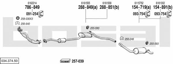  034.374.50 Exhaust system 03437450