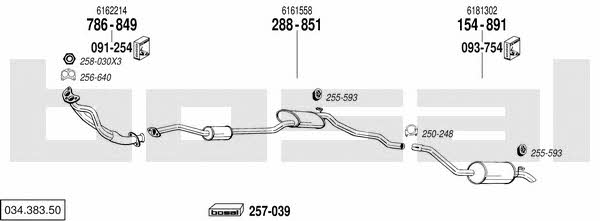  034.383.50 Exhaust system 03438350