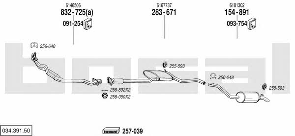  034.391.50 Exhaust system 03439150