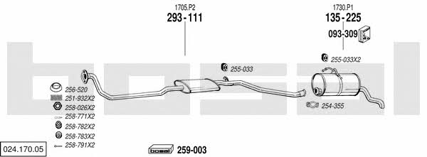 02417005 Bosal Exhaust system