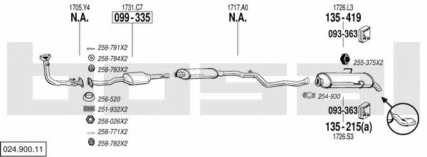 02490011 Bosal Exhaust system