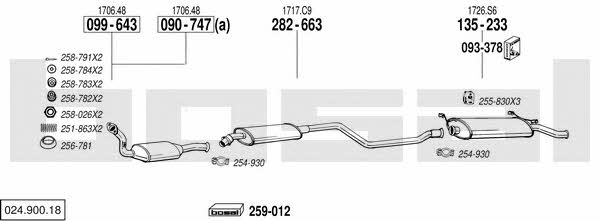  024.900.18 Exhaust system 02490018