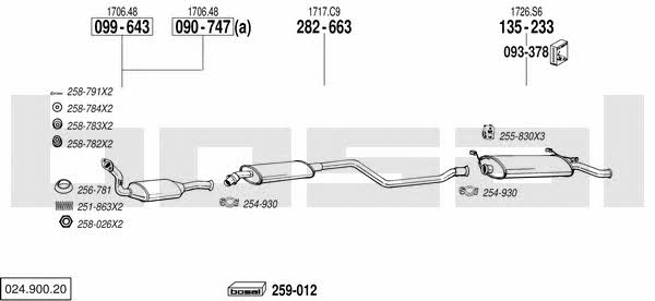  024.900.20 Exhaust system 02490020