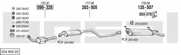  024.900.23 Exhaust system 02490023