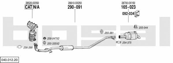 04001220 Bosal Exhaust system