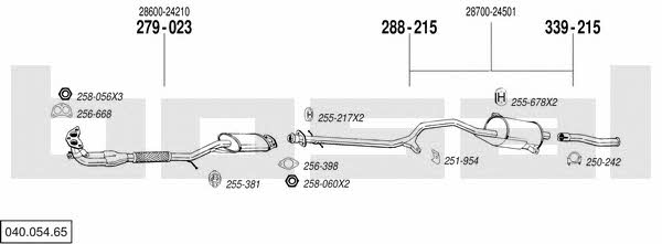 Bosal 040.054.65 Exhaust system 04005465