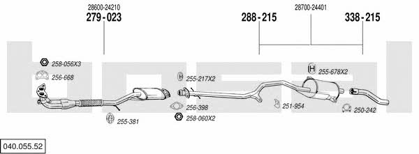 Bosal 040.055.52 Exhaust system 04005552