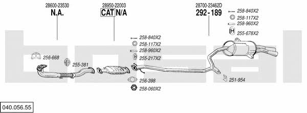 04005655 Bosal Exhaust system