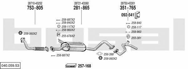  040.059.53 Exhaust system 04005953