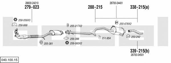 Bosal 040.100.15 Exhaust system 04010015