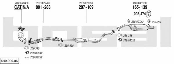Bosal 040.900.06 Exhaust system 04090006