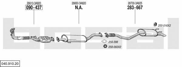 Bosal 040.910.20 Exhaust system 04091020