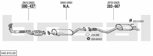  040.910.20 Exhaust system 04091020