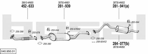 04095001 Bosal Exhaust system