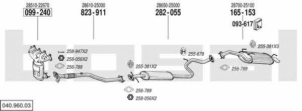 Bosal 040.960.03 Exhaust system 04096003