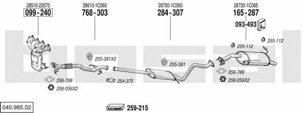  040.985.02 Exhaust system 04098502