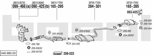  040.985.03 Exhaust system 04098503
