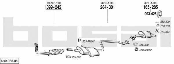  040.985.04 Exhaust system 04098504