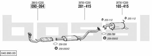 Bosal 040.990.00 Exhaust system 04099000