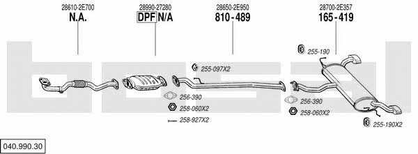 04099030 Bosal Exhaust system