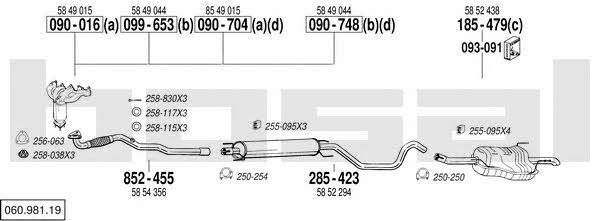  060.981.19 Exhaust system 06098119